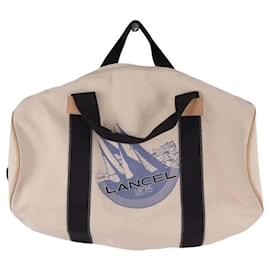 Lancel travel bag ecru cloth