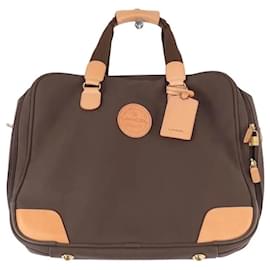 Lancel travel bag brown synthetic