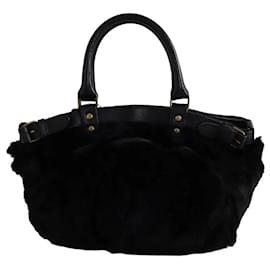 Borsa a spalla Vanessa Bruno in pelliccia nera