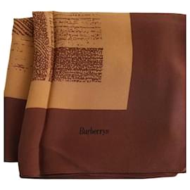 Carré Burberry in seta marrone