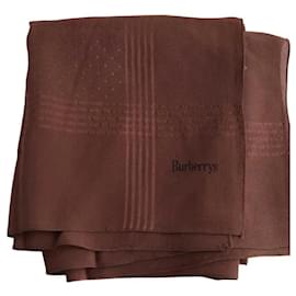 Carré Burberry in seta marrone