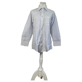 Camicia in cotone a righe vintage Renoma da uomo Bianco Blu S - Autre Marque