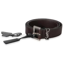 Saint Laurent Gürtel aus braunem Lammleder Cassandre 38mm 80/32