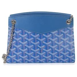 Goyard Blue Goyardine Canvas Mini Rouette Structure