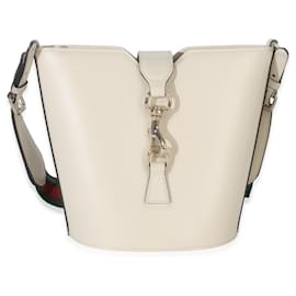 Mini bolso bucket Ophidia Web en piel de becerro Tritone blanco Gucci