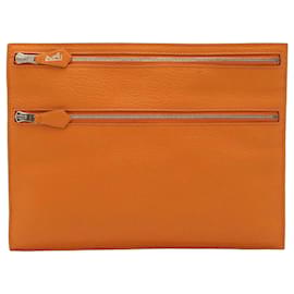 Clutch Hermès Double Zip Flat Pouch