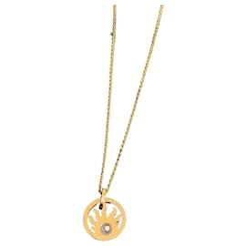 Chopard Happy Diamonds Sonnenanhänger Halskette aus Gelbgold