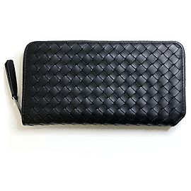 Portafoglio lungo con zip Intrecciato Piccolo di Bottega Veneta