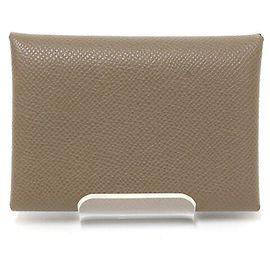 Hermès Porta-moedas Hermes Calvi Duo Epsom