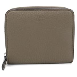 Cartera bi-fold Fendi en gris