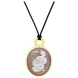 Pomellato "Eva" Anhänger, Roségold, Muschel-Cameo.