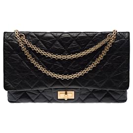 CHANEL 2.55 Tasche aus schwarzem Leder - 103727