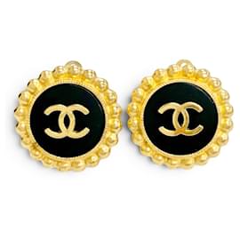 Orecchini a clip Chanel Vintage 95A Coco Mark Bicolore