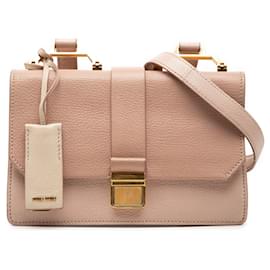 Miu Miu Borsa a tracolla Madras in pelle di capra bicolore marrone