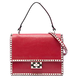 Borsa Valentino Red Leather Rockstud No Limit