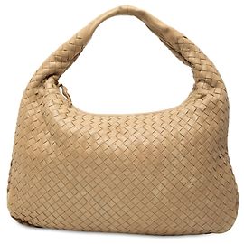 Bottega Veneta Hobo in nappa beige Small Intrecciato Veneta