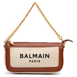 Balmain Borsa Mini Canvas B Army Logo Beige