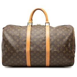 Louis Vuitton Marrone Monogram Keepall 50