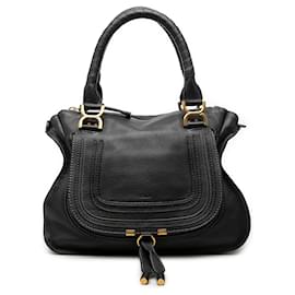 Borsa Marcie in pelle nera media Chloé
