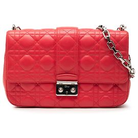 Dior Orange Lammleder Medium Cannage Miss Dior Flap