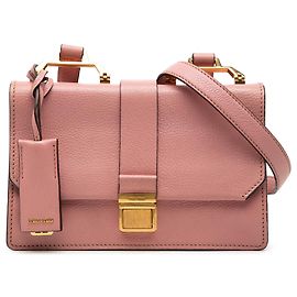 Miu Miu Borsa a tracolla in capra rosa Madras