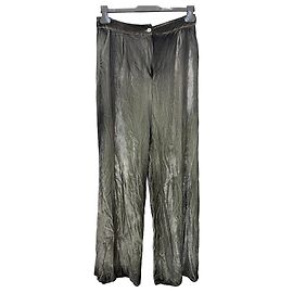 Autre Marque Avant Toi Wide Leg Hose aus grauem Samt