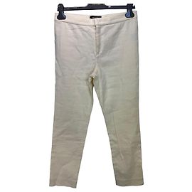 Isabel Marant Cropped-Hose aus Leinenmischung in Creme