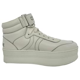 Sneakers Celine con lacci e strap in velcro in pelle bianca - Céline