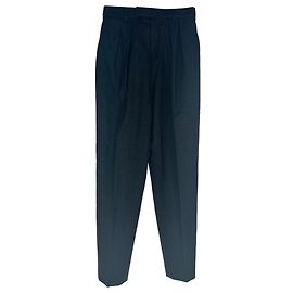 Céline Pantalones plisados Celine en lana negra