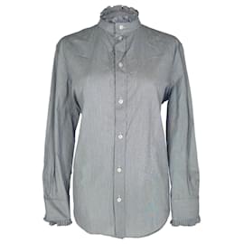 Celine Classic gestufte Bluse mit Streifen aus mehrfarbiger Baumwolle - Céline