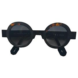 Autre Marque Anne & Valentin runde Sonnenbrille Schildpatt