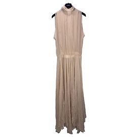 Autre Marque Sehnsucht Atelier Beige Chiffon Maxi-Kleid