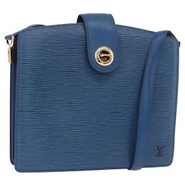 LOUIS VUITTON Epi Capuchin Shoulder Bag Blue M52345 LV Auth ep15066