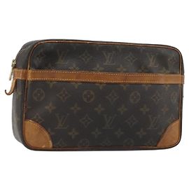 LOUIS VUITTON Monogram Compiegne 28 Clutch Bag M51845 LV Auth BA13913