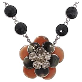 Collana Miu Miu Metal Black Silver Auth BA14047A