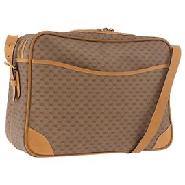 Borsa a tracolla GUCCI Micro GG Supreme PVC Beige Oro Auth ep14952