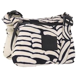 CHANEL Chanel Bolso de Hombro Deportivo Reversible Zebra Blanca CC Auth BA14015