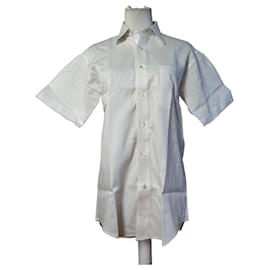 Camicia a maniche corte Vintage Mario in misto cotone Bianco L - Autre Marque