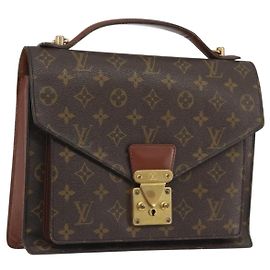 LOUIS VUITTON Borsa Monogram Monceau 28 M51185 LV Auth ka5201