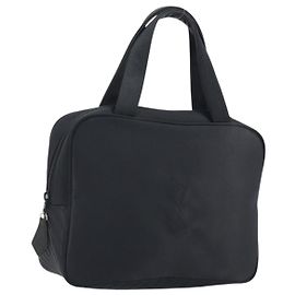 SAINT LAURENT Borsa a Mano Nylon Nero Oro Auth mr2728