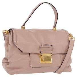 Borsa Miu Miu in pelle 2 modi Rosa Oro Auth bs36019A