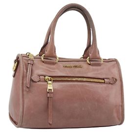 Miu Miu Handtasche aus Leder Rosa Gold Auth mr2722