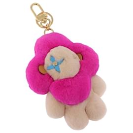 LOUIS VUITTON Vivienne Vison Christmas Key Holder Fur Pink M00870 Auth BA14035M