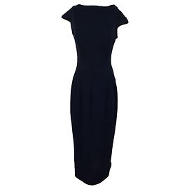 Yohji Yamamoto Etuikleid in Navy Blau