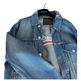 Balenciaga Campaign Logo Jeansjacke FW17
