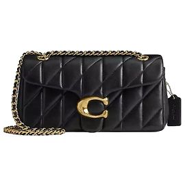 Coach Bolso Bandolera de Cuero Acolchado Negro