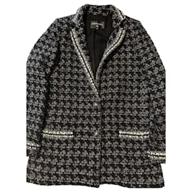 Chanel Tweed-Jacke Schwarz-Weiß