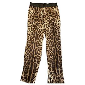 Pantalones Dolce & Gabbana de viscosa estampado leopardo