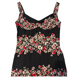 Dolce & Gabbana Seiden-Midikleid mit Blumenprint