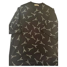 Balenciaga Camiseta negra motivo Torre Eiffel